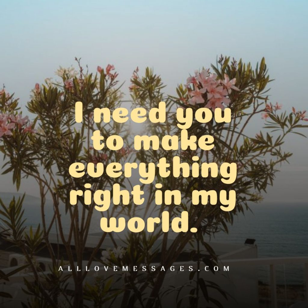 67 I Need You Quotes All Love Messages